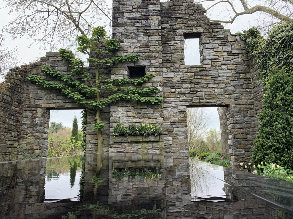 Artificial ruins & a reflecting pool at Chanticleer