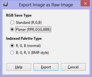 Exporting a GIMP RAW image, part 2