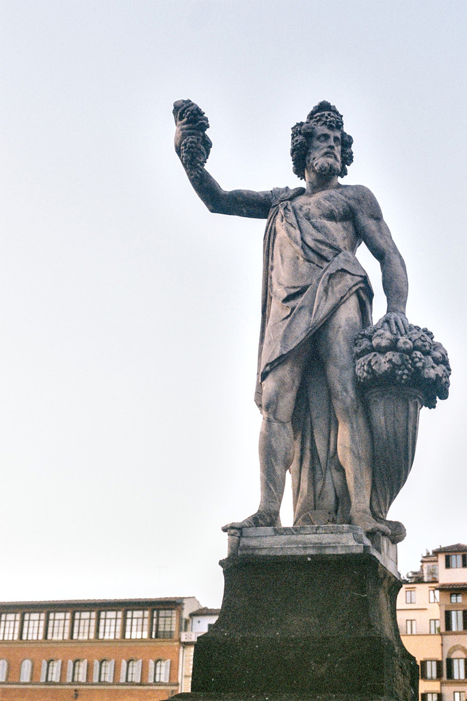 The statue of Autumn, by Giovanni Caccini, on the Ponte Santa Trìnita, Florence