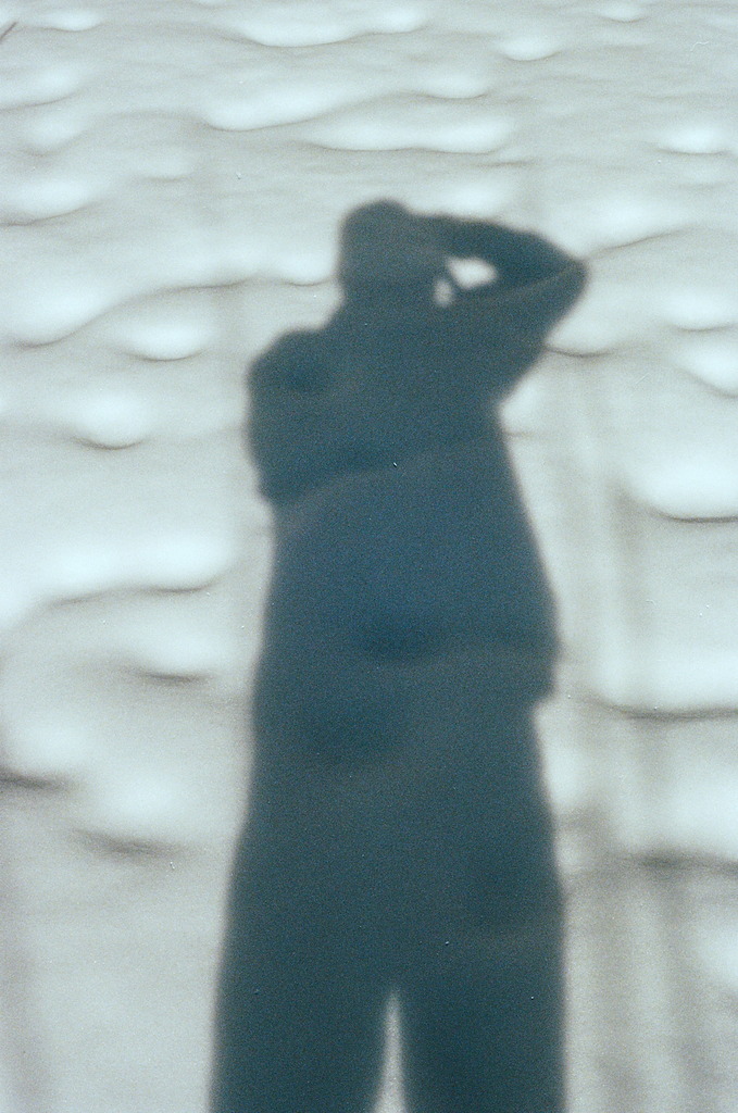 My own shadow, taking the picture, projected onto snow