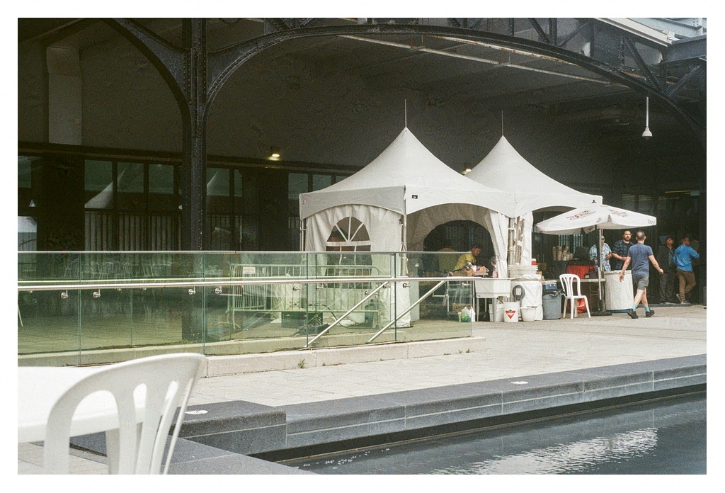 Tents and visitors at the Mondial de la bière