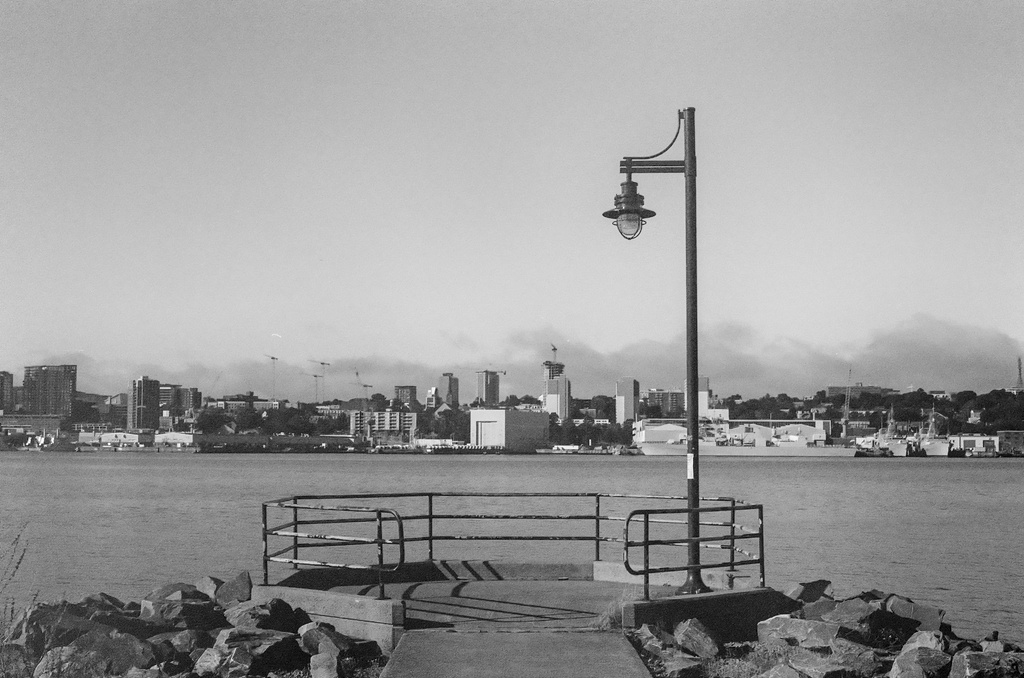 A lookout point in Dartmouth, looking across the harbour at Halifax