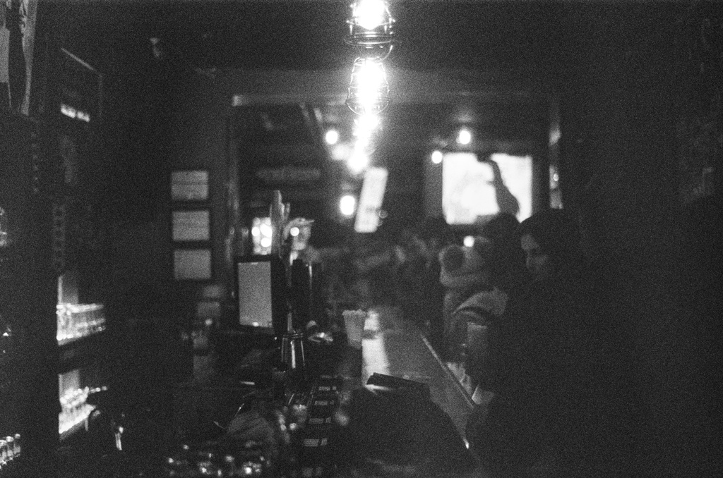 A dimly-lit bar