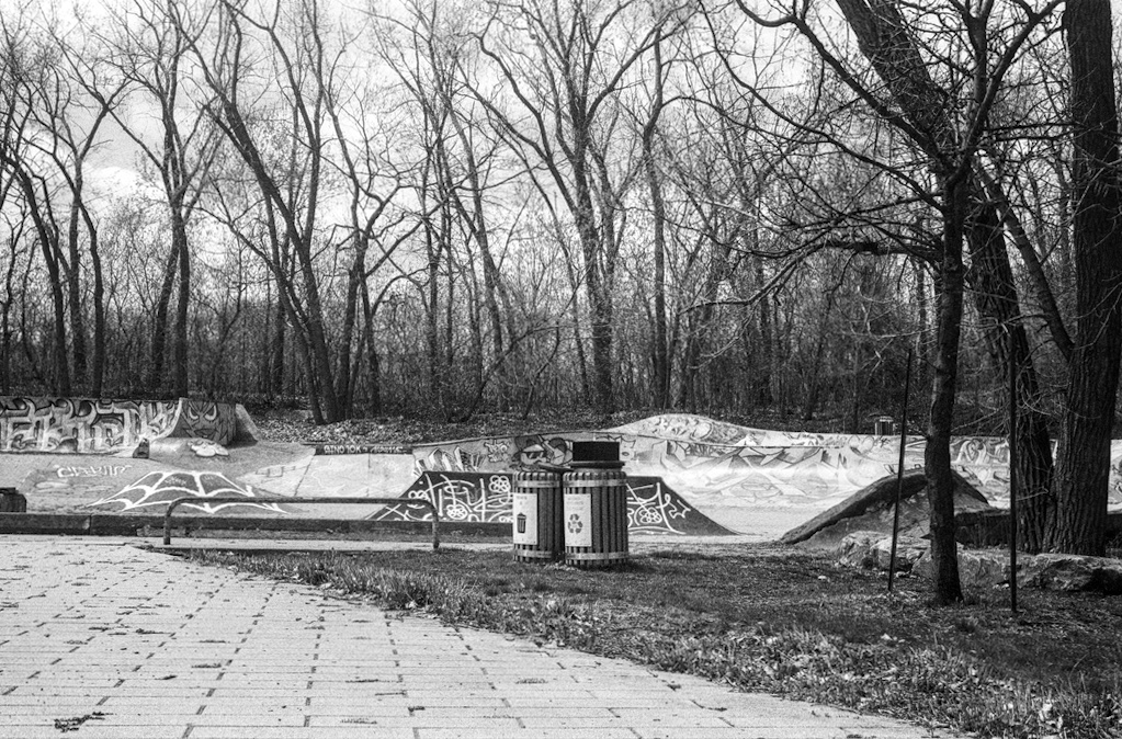 An empty skate park