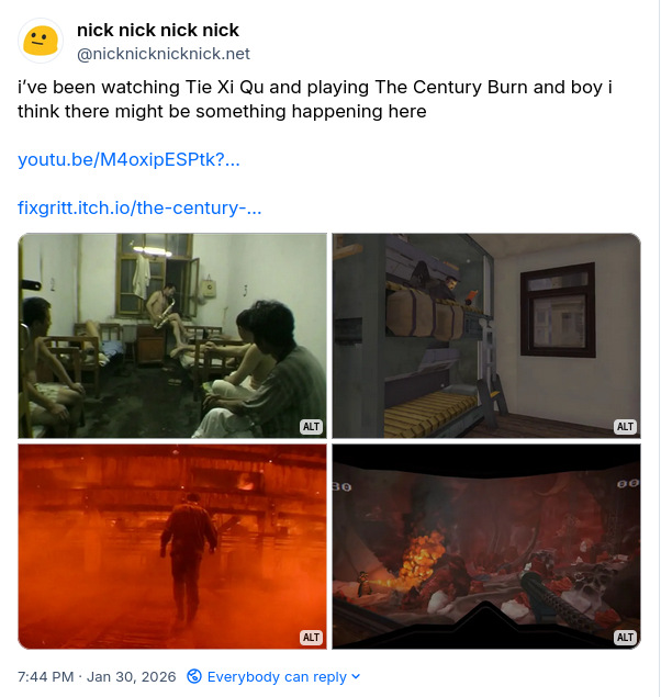 Screengrab of a social media post where I juxtapose images from both works