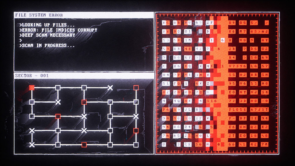 A hacking/defrag interface in PROJECT FORLORN